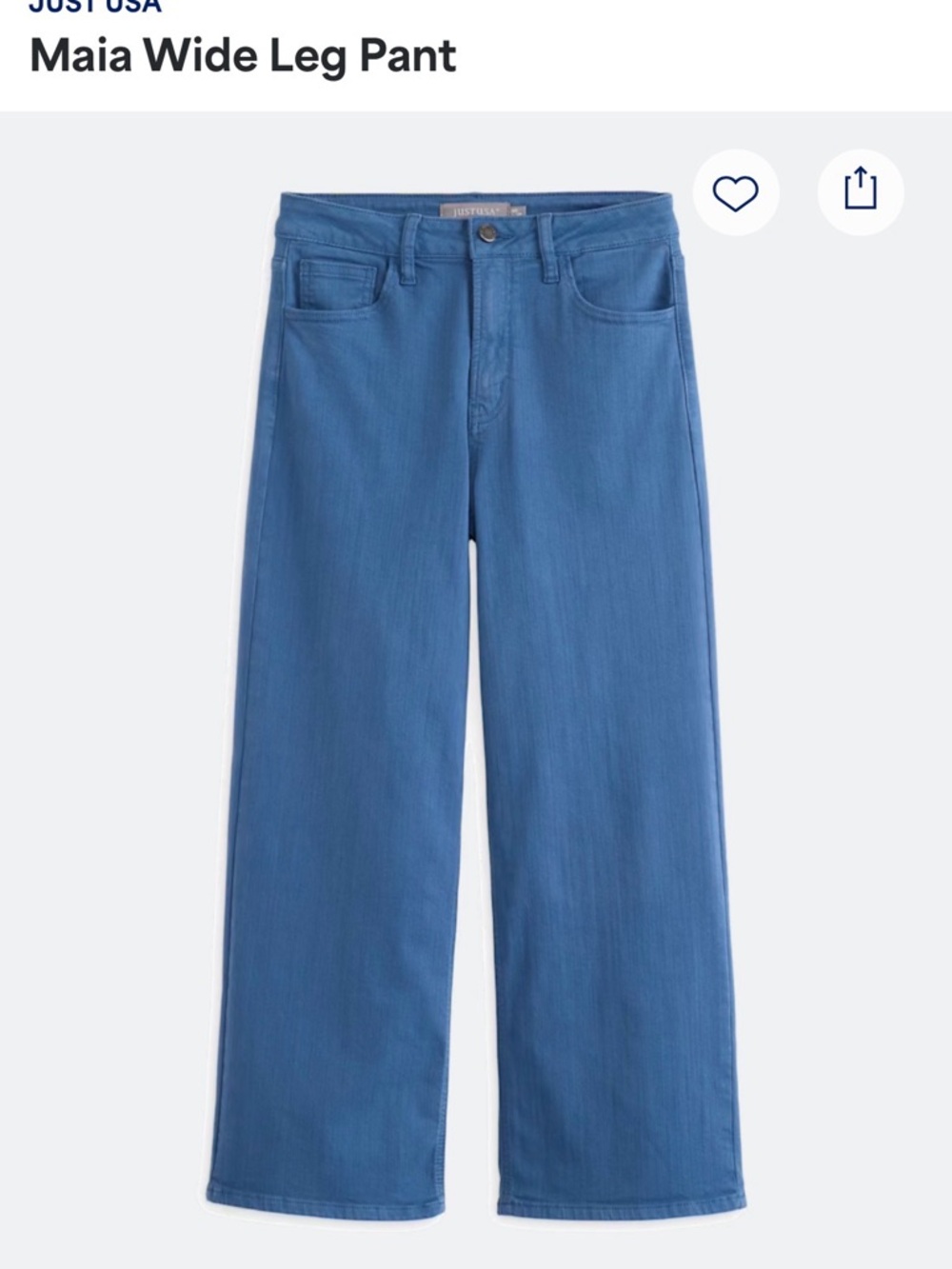 Just USA Maia Wide Leg Pant - Blue 6P / 28P
